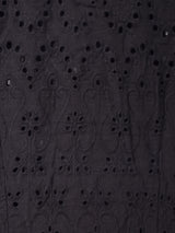 【2色展開】Meridian コットンレース 半袖ブラウス