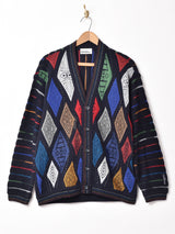 総柄カーディガン