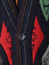 総柄カーディガン