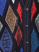 総柄カーディガン