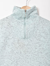 ハーフジップ 霜降りスウェットシャツ