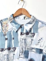 【3色展開】 総柄 半袖シャツ