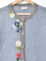 フラワー 刺繍 カーディガン