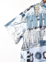 【3色展開】 総柄 半袖シャツ