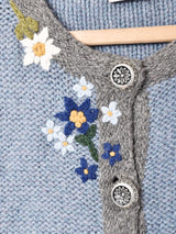 フラワー 刺繍 カーディガン