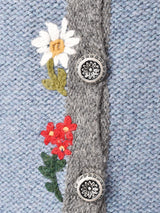 フラワー 刺繍 カーディガン