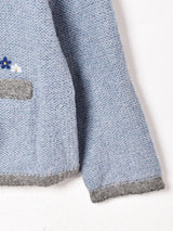 フラワー 刺繍 カーディガン