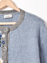 フラワー 刺繍 カーディガン