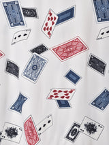 【3色展開】 総柄 半袖シャツ ホワイト