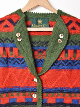 オーストリア製 ウッドボタン チロルカーディガン