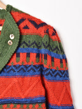 オーストリア製 ウッドボタン チロルカーディガン