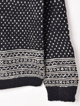 総柄 ノルディックカーディガン