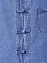 Backers チャイナボタン 半袖 デニムシャツ