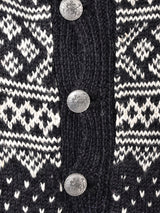 総柄 ノルディックカーディガン