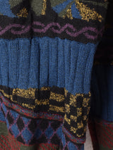 ドイツ製 総柄 3D風 カーディガン