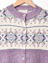 スコットランド製 総柄 ルディックカーディガン