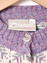 スコットランド製 総柄 ルディックカーディガン