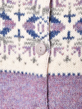 スコットランド製 総柄 ルディックカーディガン