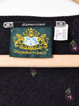 フラワー 刺繍 チロルカーディガン