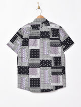 【2色展開】TEMPTATIONバンダナ柄 半袖シャツ