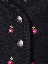 フラワー 刺繍 チロルカーディガン