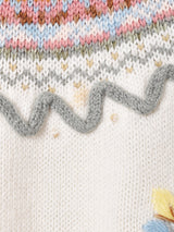 ハイネック フラワー 刺繍 セーター