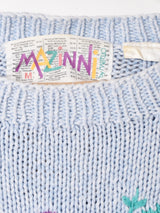 フラワー 刺繍 コットンセーター