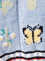 フラワー 刺繍 コットンセーター