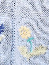 フラワー 刺繍 コットンセーター