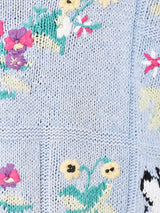 フラワー 刺繍 コットンセーター