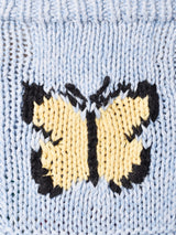 フラワー 刺繍 コットンセーター