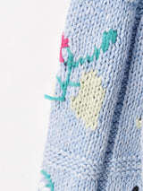 フラワー 刺繍 コットンセーター