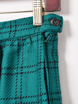 ブロックチェック ウールタイトスカート