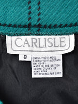 ブロックチェック ウールタイトスカート