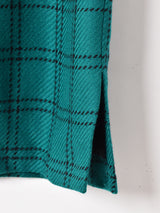 ブロックチェック ウールタイトスカート