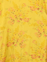 オープンカラー 花柄 長袖シャツ 後染め