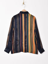 総柄 長袖シャツ