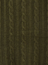 ウール ケーブルカーディガン