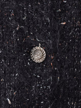 ラメ糸 モヘアカーディガン