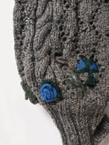 フラワー 刺繍 チロルカーディガン