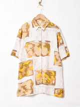 総柄 半袖シャツ