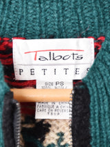 総柄 ドッグ ジップアップ カーディガン