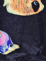 魚柄 半袖シルクシャツ