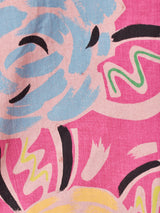 後染め 総柄 オープンカラー半袖シャツ