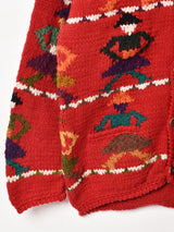 ハンドメイド 総柄 カウチンセーター