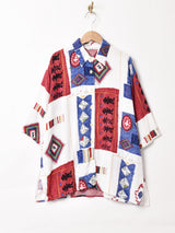 総柄 半袖シャツ