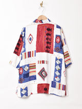 総柄 半袖シャツ