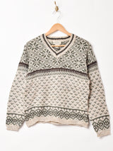 ST.JOHN'S BAY 総柄 Vネックセーター