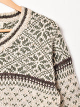 ST.JOHN'S BAY 総柄 Vネックセーター