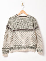 ST.JOHN'S BAY 総柄 Vネックセーター